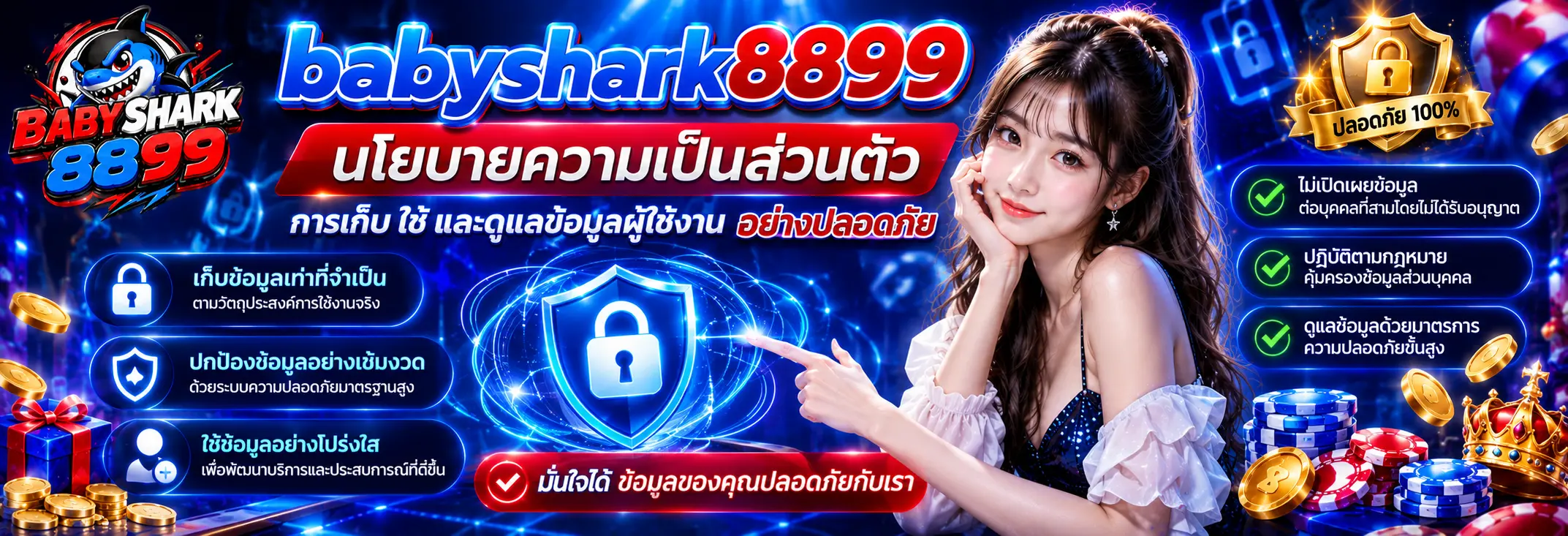 นโยบายความเป็นส่วนตัว babyshark8899 การเก็บ ใช้ และดูแลข้อมูลผู้ใช้งาน