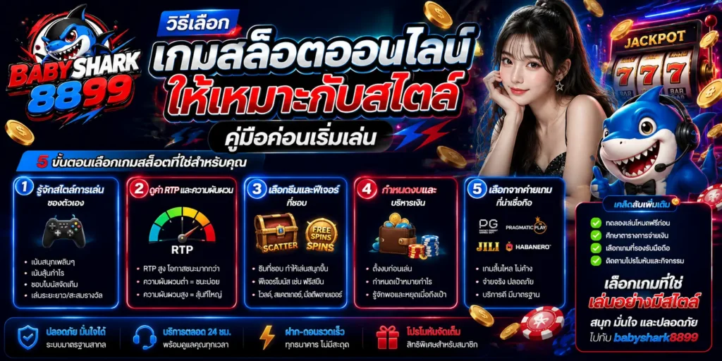 วิธีเลือกเกมสล็อตออนไลน์ให้เหมาะกับสไตล์ คู่มือก่อนเริ่มเล่น